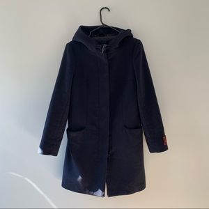 Aritzia Babaton Pearce Wool Coat with Hood, Navy 🪁🧿